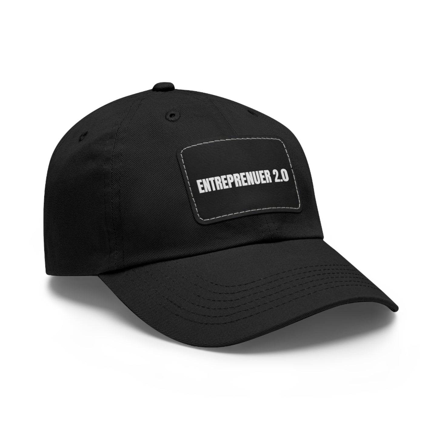 Entrepreneur 2.0 Dad Hat with Leather Patch – Trendy Casual Wear for Creatives