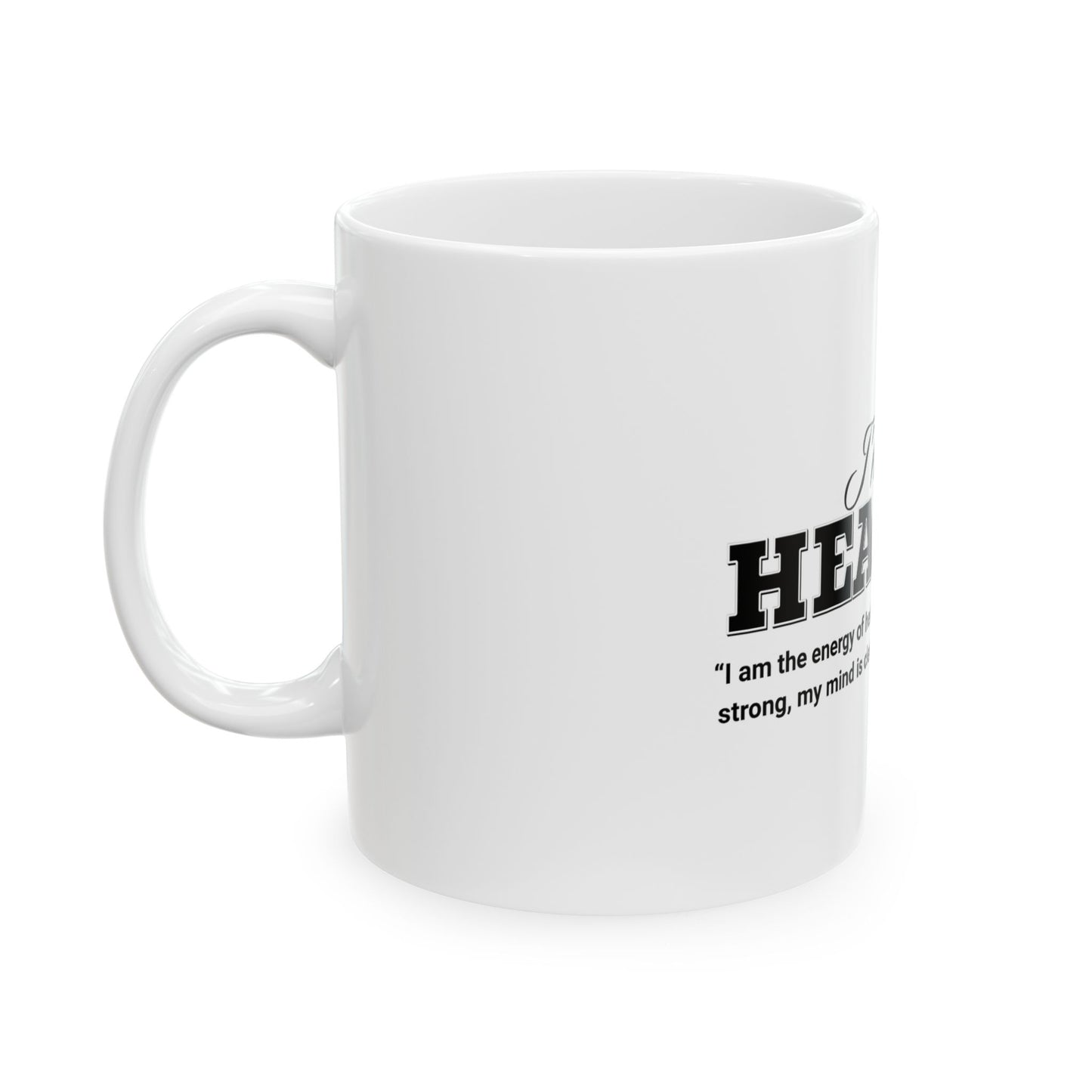 Inspirational Ceramic Mug - "I'm Healthy" - Wellness Gift for Mindfulness and Self-Care