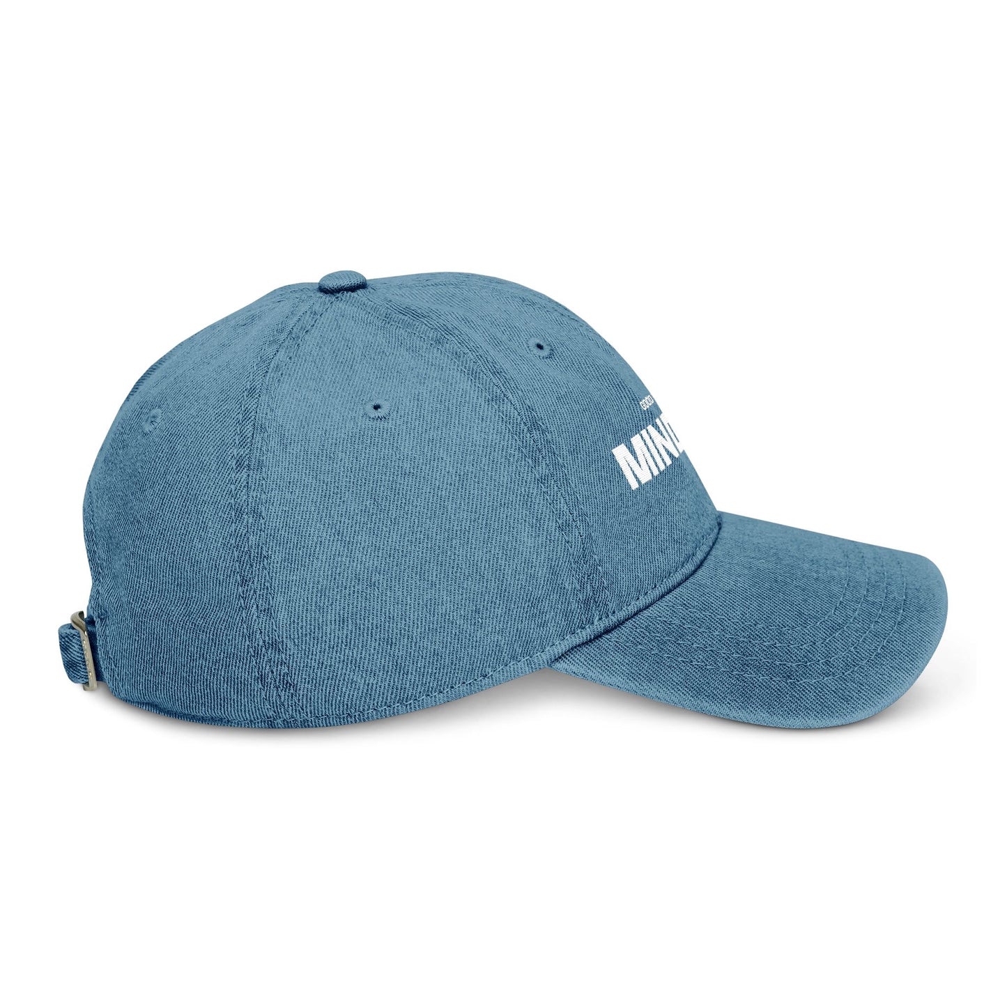 Good Energy Mindset Denim Hat - Casual Embroidered Cap for Positive Vibes