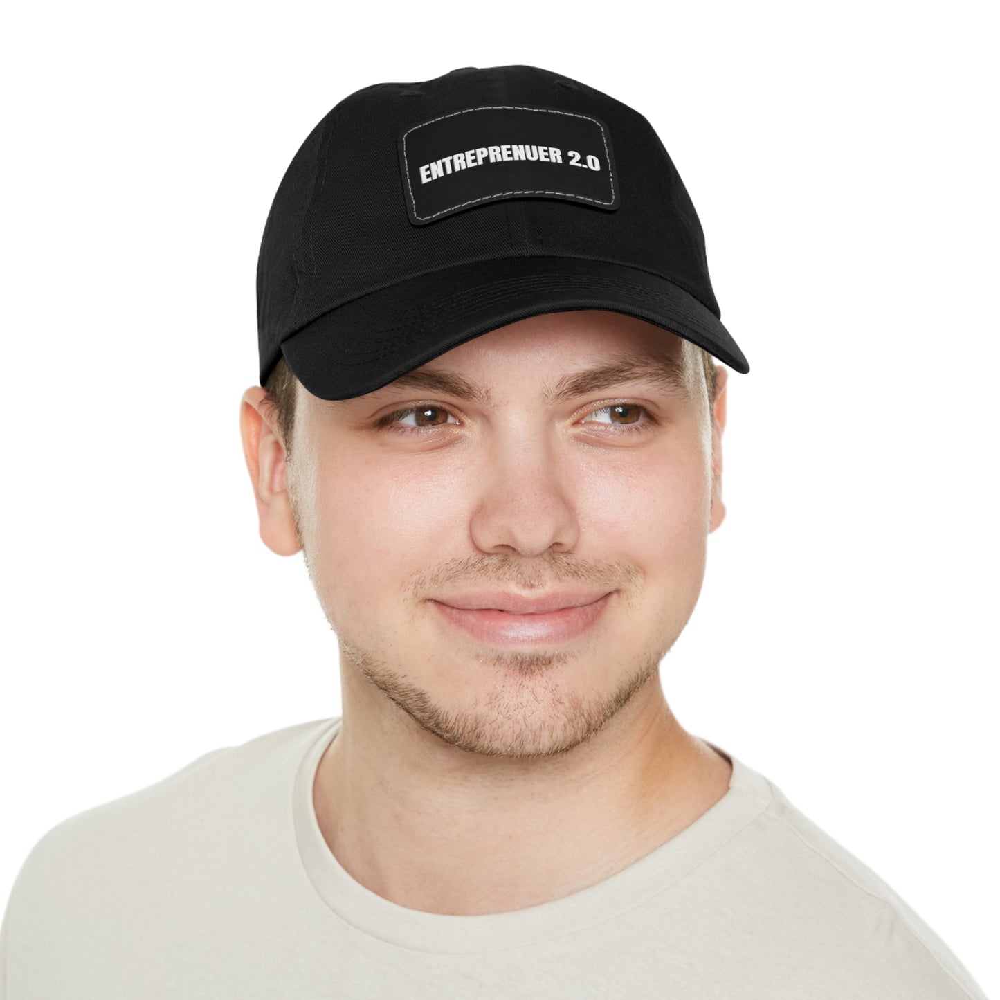 Entrepreneur 2.0 Dad Hat with Leather Patch – Trendy Casual Wear for Creatives